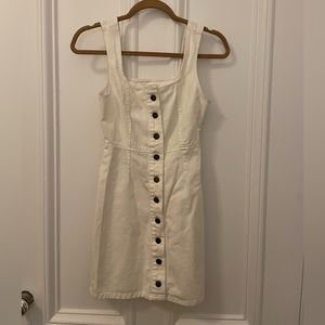 Urban Outfitters White Jean Mini Dress